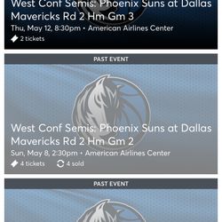 (1) Single Ticket For Game 6 Dallas Mavericks Vs Phoenix Suns Thursday Night $180