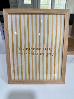 Framed Quote Print with Wood Frame