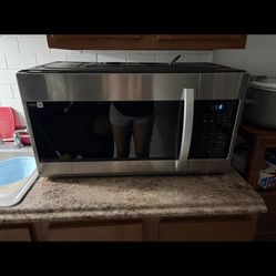 Stainless steel, electric stove, matching microwave