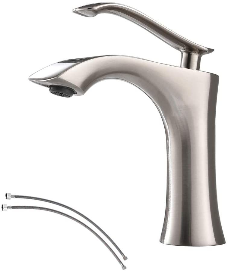 Brushed Nickel Single Handle Brass Bathroom