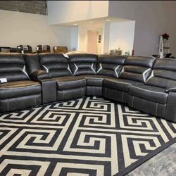 20A1S05*__ Power Reclining Sectional Couch With Storage Console, Cup Holders * Brand New * In Stock  *P A Y   E A S I L Y