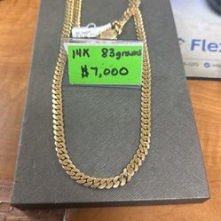 Gold Chain 14 K ,83grams, 22 Inches Long 