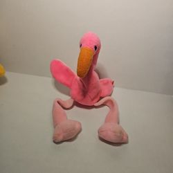 TY Beanie Baby “Pinky” The Flamingo (No Hang Tag, 1st Gen.)