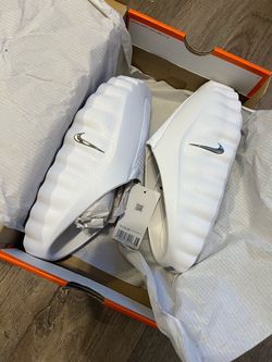 Nike Mind 001 Slides Size:9M Triple black & 10W White Metallic