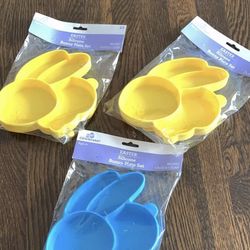 Easter Bunny Plate and Spoon  Set