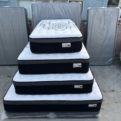 Full Size Mattress Pillow Top 12" Thick.    Brand New Mattress.  Same Day Delivery.  