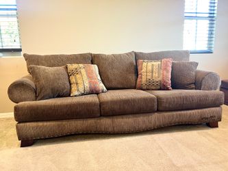 8 foot Chocolate Brown Couch