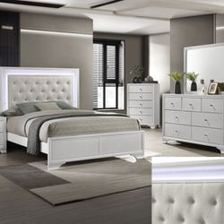 New Queen Size 5 Piece Bed Room With Free Delivery , Also Comes In King And Full