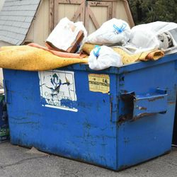 Trash bin 805*339**9393**container dumpster roloff roll off bin bins