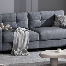  Loveseat Sofa for Living Room, 70 inch Comfy Sofa Couch with Extra Deep Seats, Upholstered Love Seat Couches for Living Room Apartment Lounge, Grey