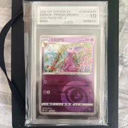 AGS 10 Espeon Psychic Energy Pokémon Card Slab