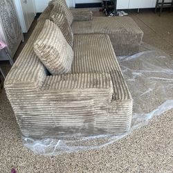 L shape boneless couches