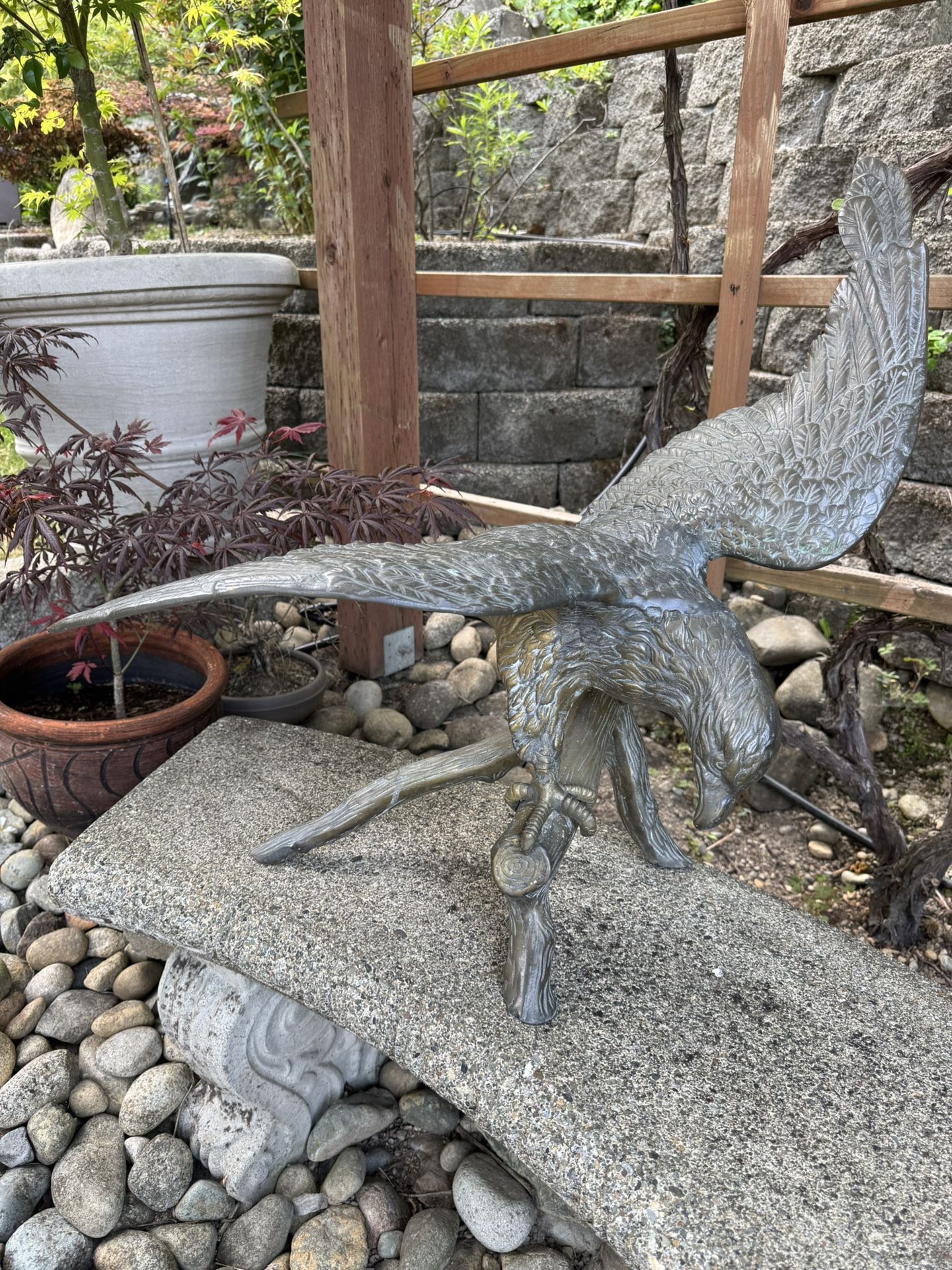 Large Vintage Brass Eagle - Brass/Bronze Sculpture/Statue