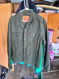 Levi’s Olive Green Corduroy  Trucker Jacket (Large)