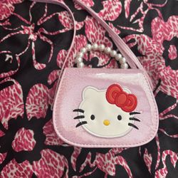 Hello Kitty Mini Bag With Pearl Handle
