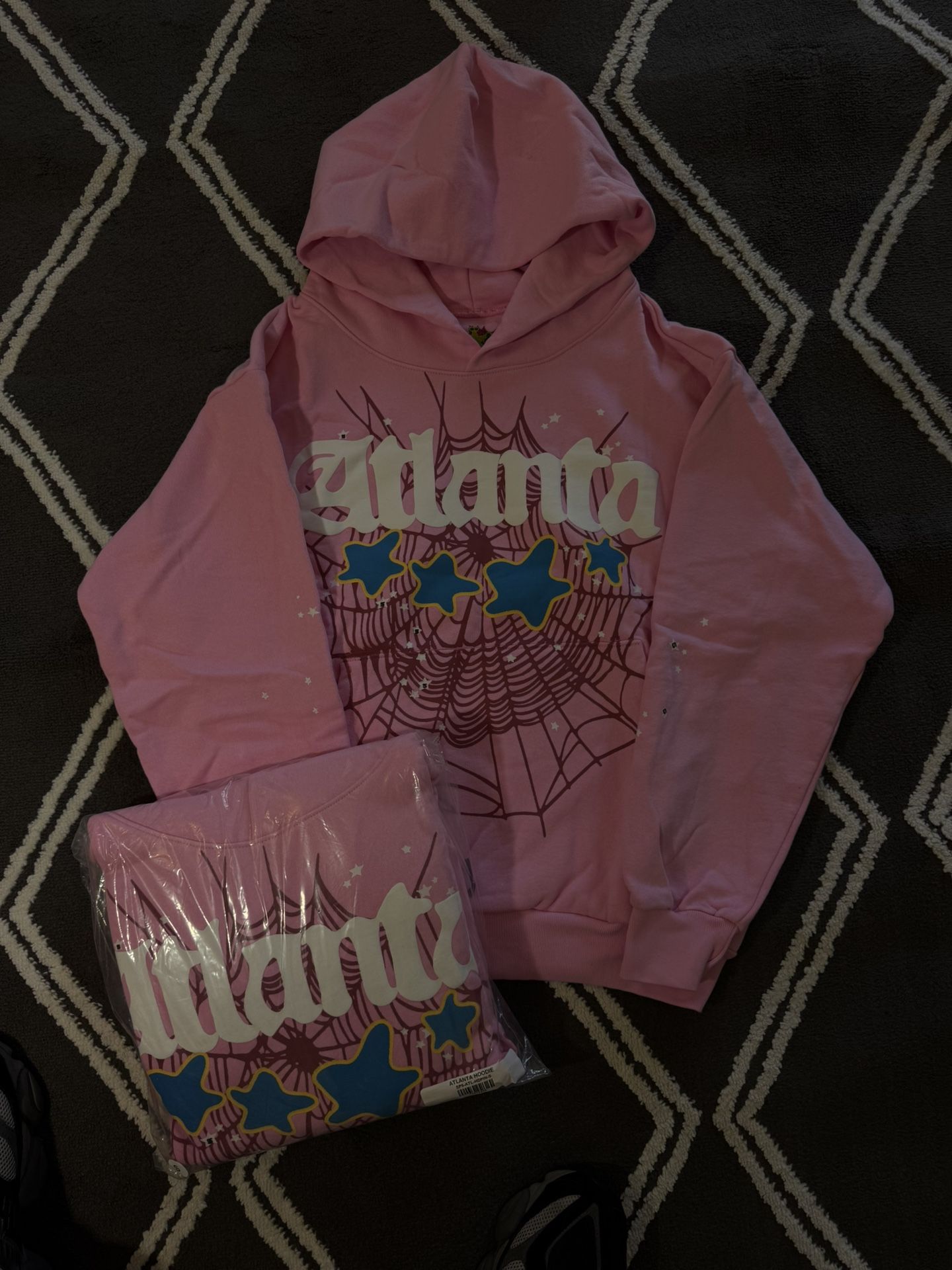 Sp5der Pink Atlanta Hoodie