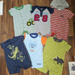 Boys Infant 3-6 Month Short sleeve Rompers X6