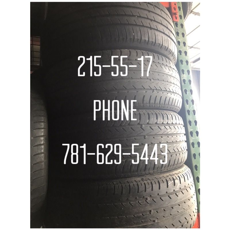 Used Tire For Sale 215/55/17 $45 each installed