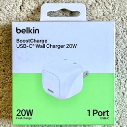 New, unopened Belkin BoostCharge 20W USB-C Cubic Wall Charger