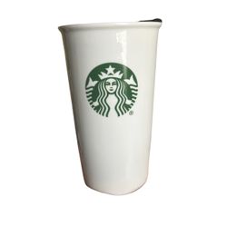 Starbucks Ceramic 10 Oz Tumbler Coffee Travel Mug With Sliding Lid Cup