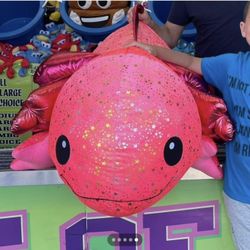 GIANT Pink Axolytyl Plush - LIKE NEW
