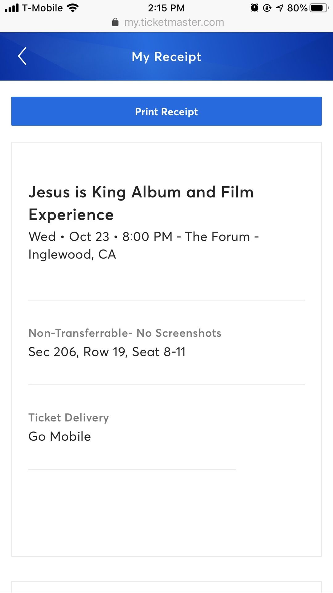 4 Jesus is King Album & Film Experience Kanye Forum Los Angeles 10/23 TICKETS
