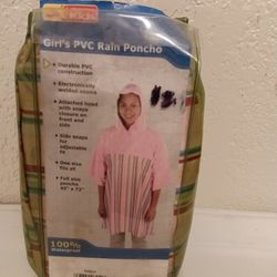 NWT Girl's Rain Poncho