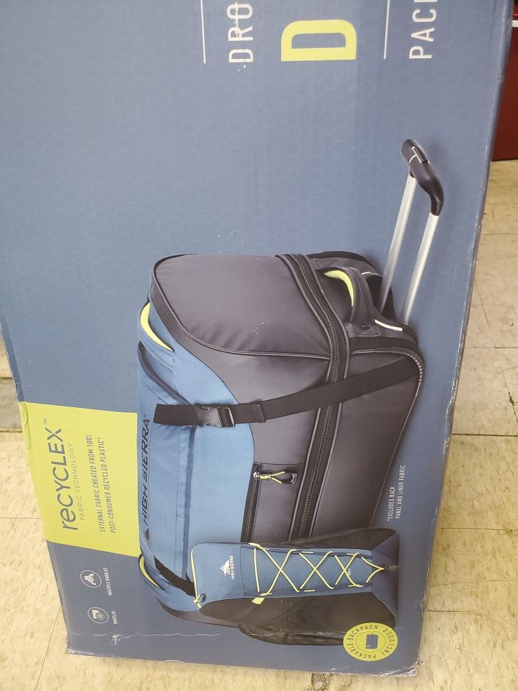 High Sierra 30 Softside Drop bottom Duffel And Pack n go Backpack