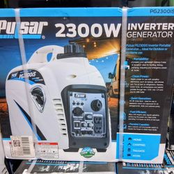 Pulsar 2,300-Watt/1,800-Watt Recoil Start Super Quiet Gasoline Powered Portable Inverter Generator with Advanced CO Shutoff
