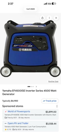 Ef4500ise Yamaha inverter brand new