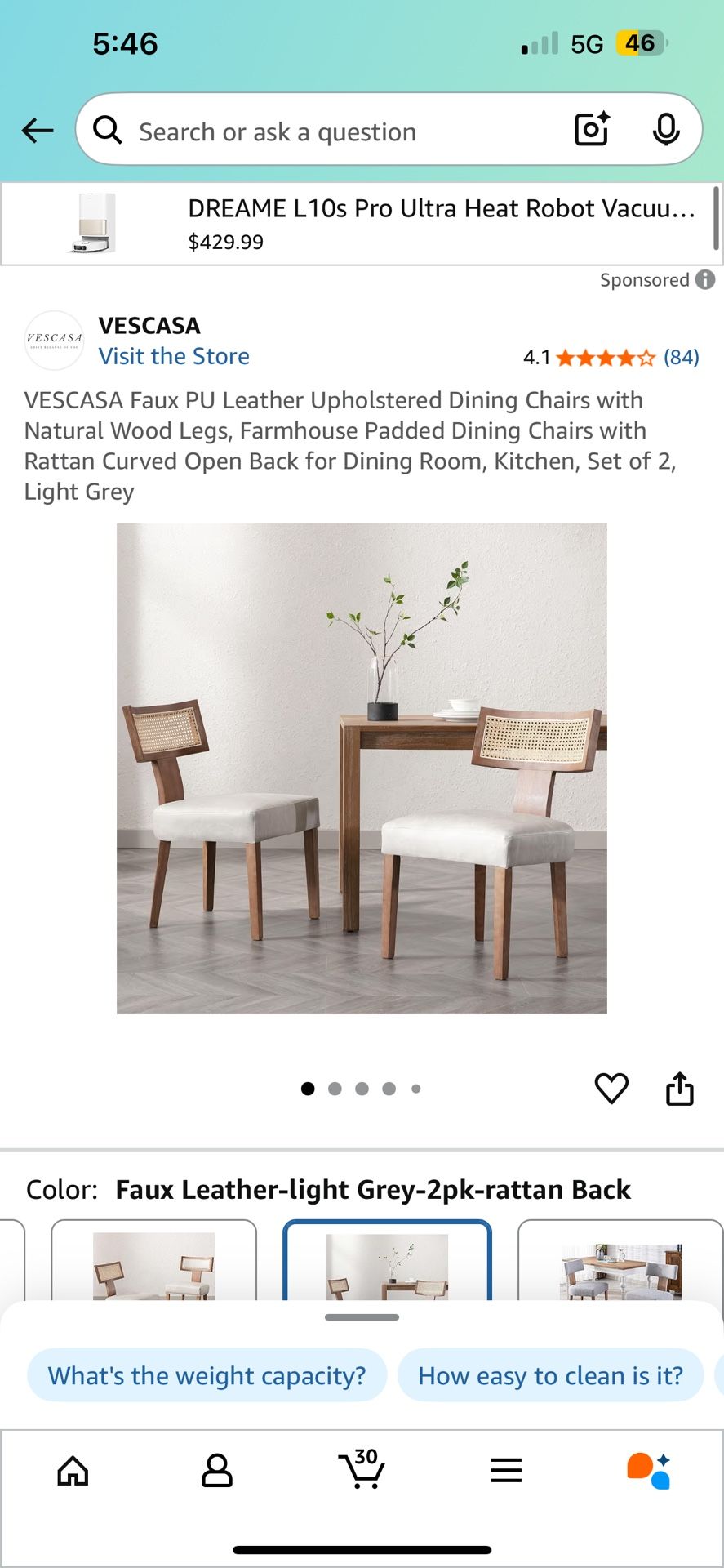 Set of 6 chairs