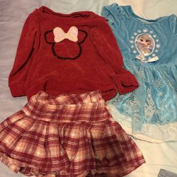 Disney’s Toddler Girl Clothes Minnie Mouse Elsa And More Size 4t Bundle
