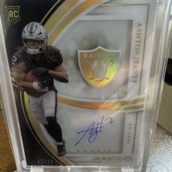 2025 Immaculate RPA Shield Ashton Jeanty Auto 49 RC