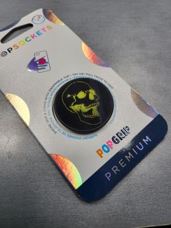 3d skull cell phone popsocket popgrip premium 
