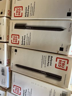 TRU RED TR59161 Ballpoint Gripped Retractable Pen, Medium Point, 1.0mm, Black, Dozen