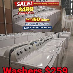Washer And Dryer Set✅4  Months  Warranty ‼️