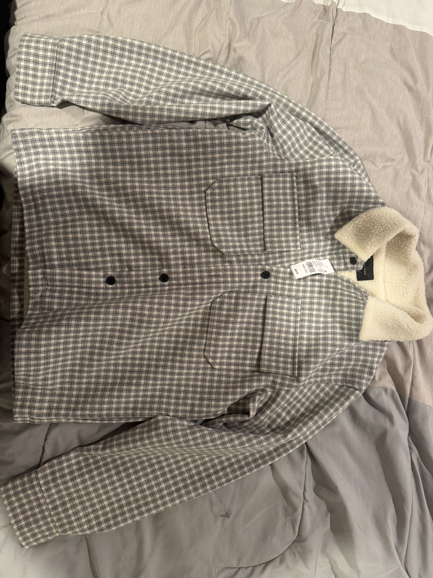Pacsun Plaid Sherpa Shacket BRAND NEW WITH TAG