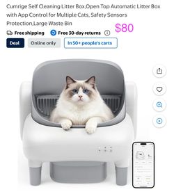 Self Cleaning Litter Box,Open Top Automatic