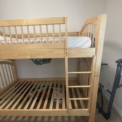 Wooden Twin Size Bunk Bed 