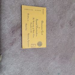 1935 NOTRE DAME SPECIAL CONVOCATION ADMISSION TICKET 