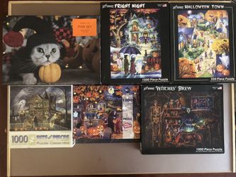 Halloween Puzzle Lot