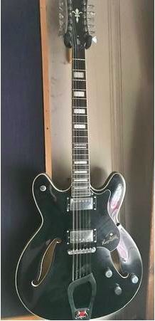 Hagstrom 12 String semi hollow Black electric