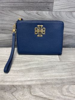 Tory Burch Britten Large Zip Wristlet Royal Blue (A1D017256)