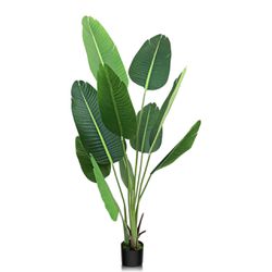 5ft Tall Artificial Plant, Faux Tree, Indoor Plant Fake Tropical Paradise Palm Tree