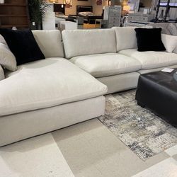 New Collection Black & White Living Room Set, Sectional 