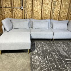 FREE DELIVERY - Modern 4-Piece Light Gray Sectional Sofa