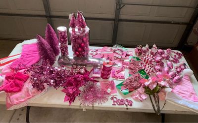 Christmas Ornaments, Pink Variety