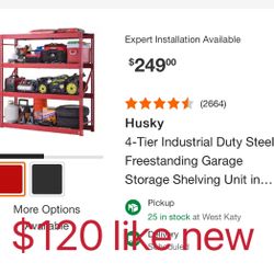 Husky industrial duty metal freestanding shelving