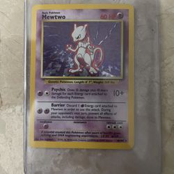 Vintage Pokemon 1999 Base Set: Mewtwo Holo