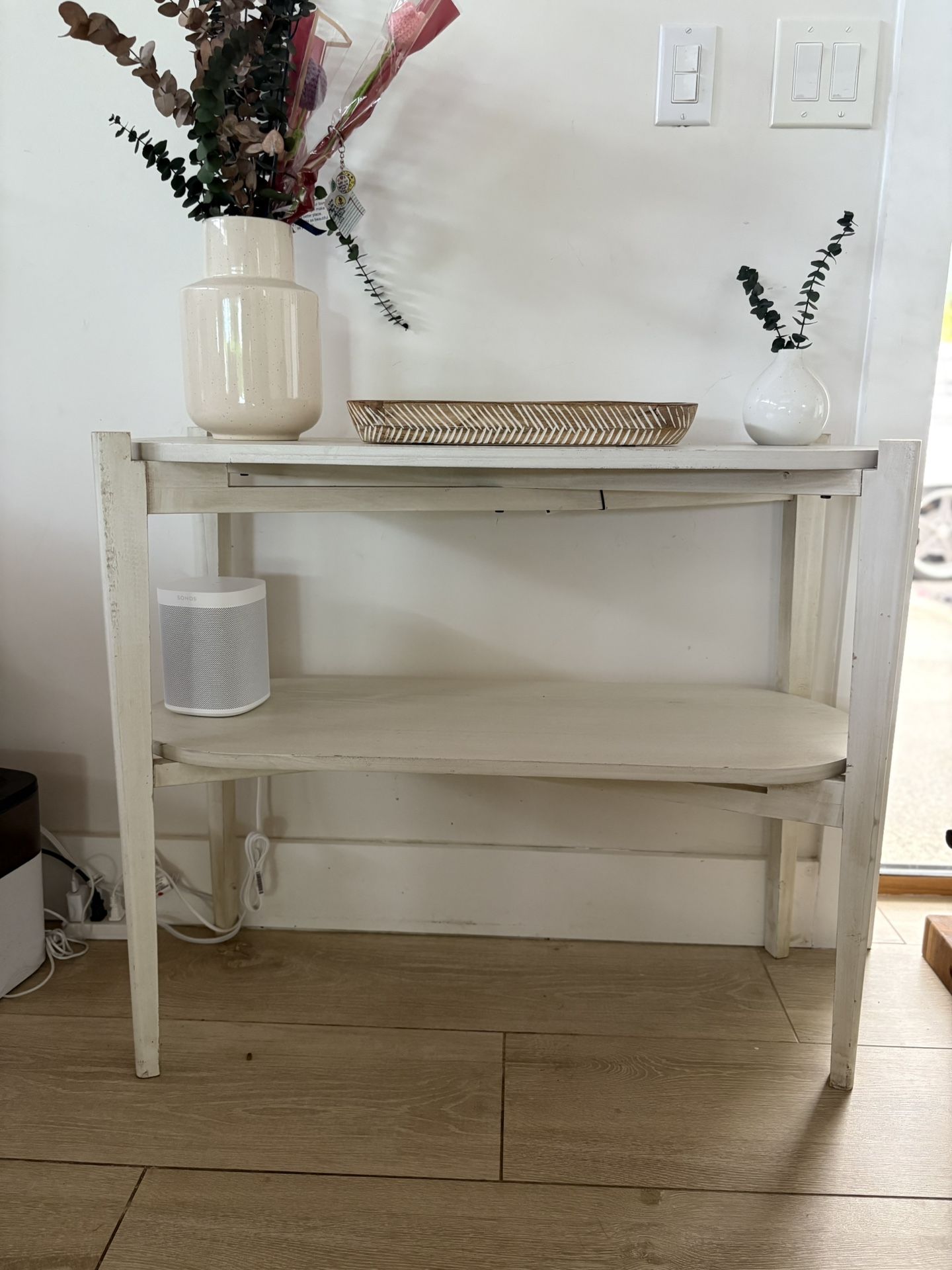 Antique White Console Table